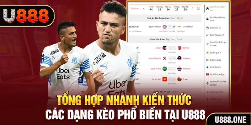 Tổng hợp nhanh kiến thức các dạng kèo phổ biến tại KUBET